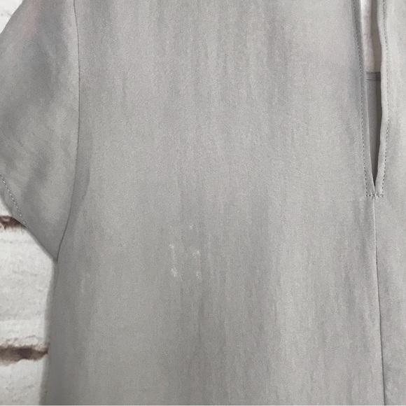 H&M DIVIDED sheer grey top with clear crystal embellishments short sleeve Size 2 - Picture 12 of 15